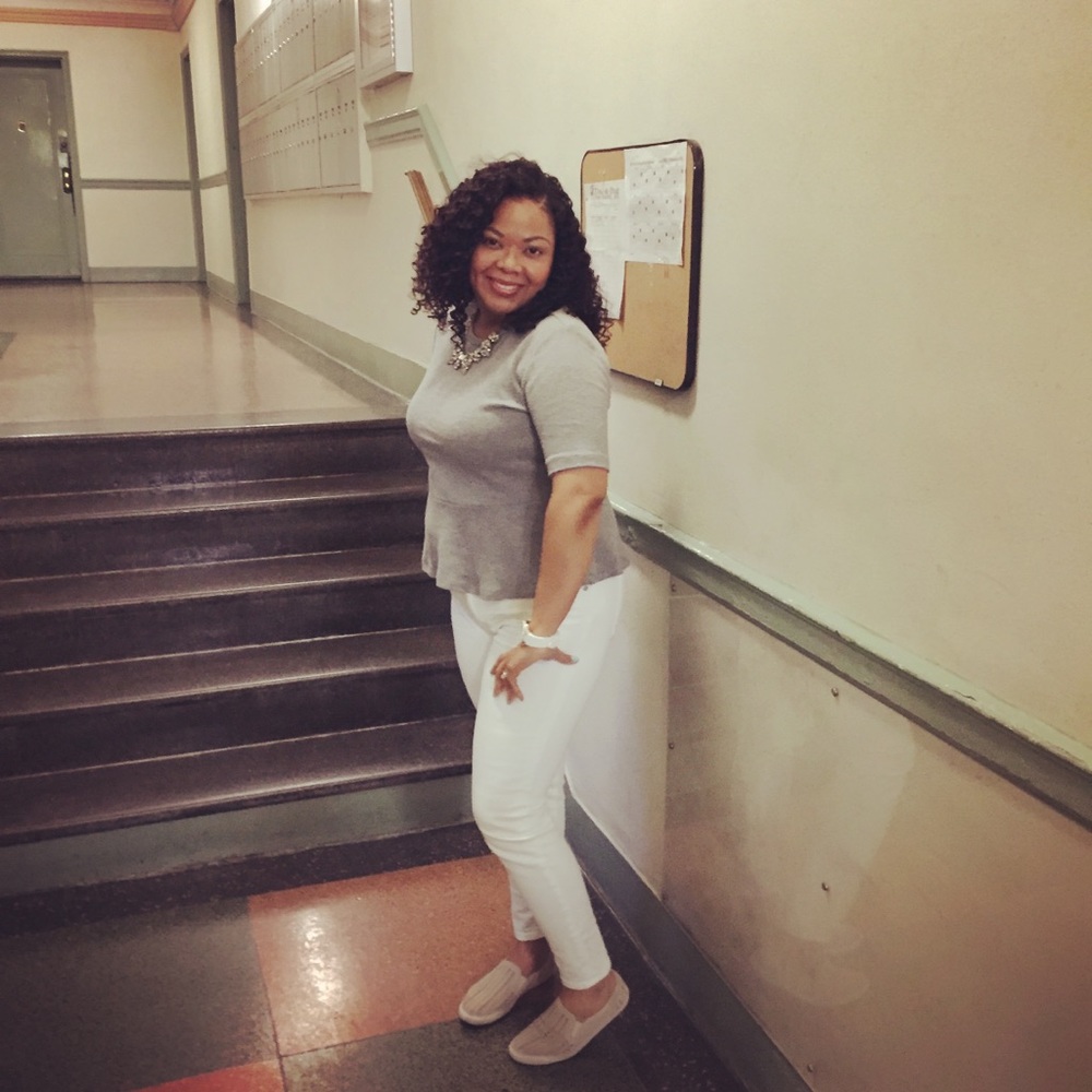 Grey peplum blouse